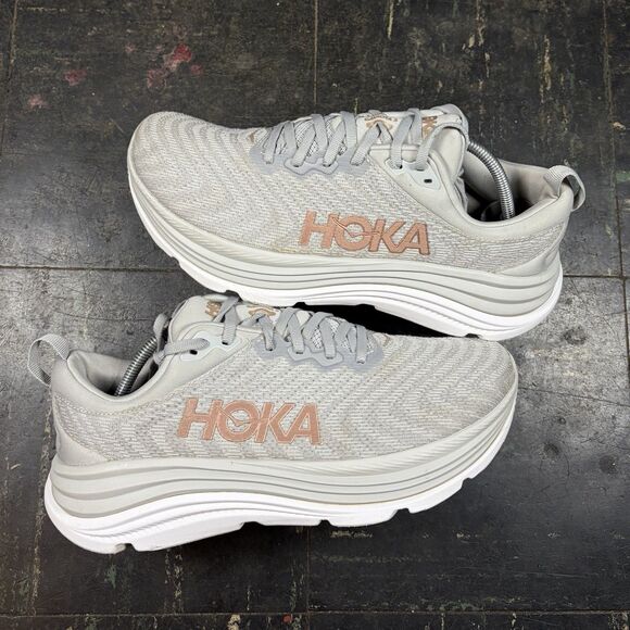 HOKA Gaviota 5 Harbor Mist Rose Gold Women’s Size 9 Running Shoes 1134270-HMRG - Picture 1 of 6